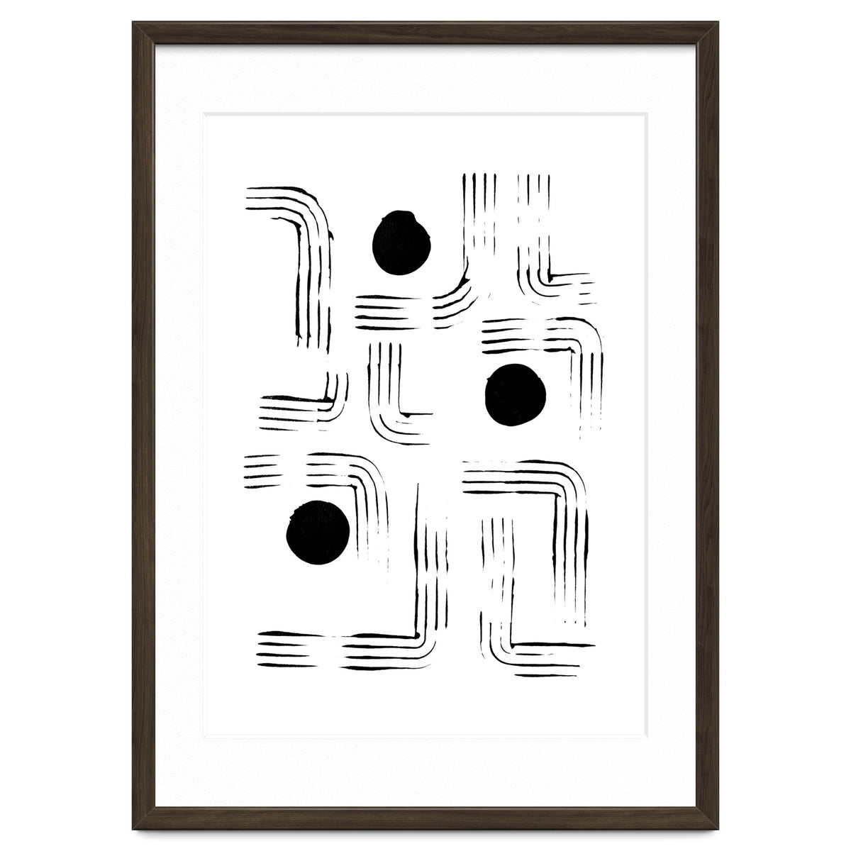 Mid-Century Modern Monochrome Print #1