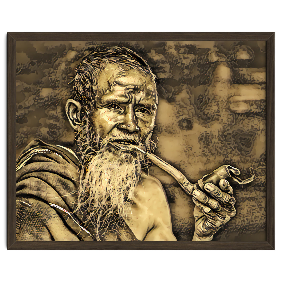 Old Man with Pipe