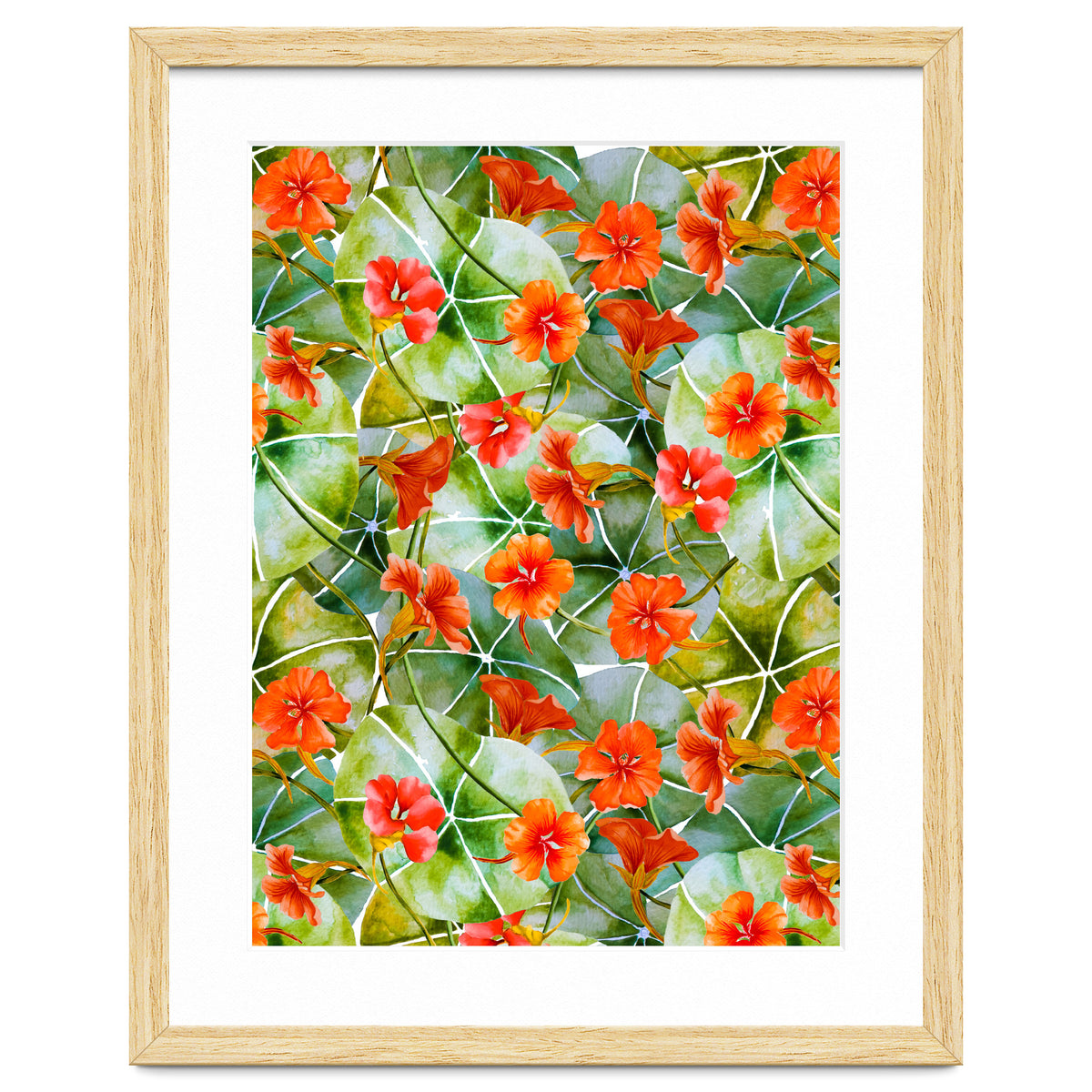 Nasturtiums watercolor 01