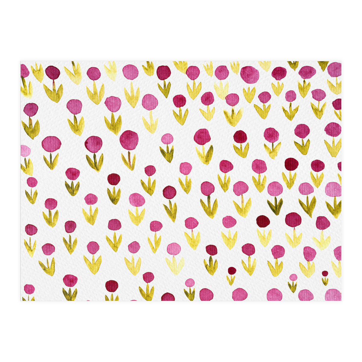 Small abstract watercolor flowers (Print Only)