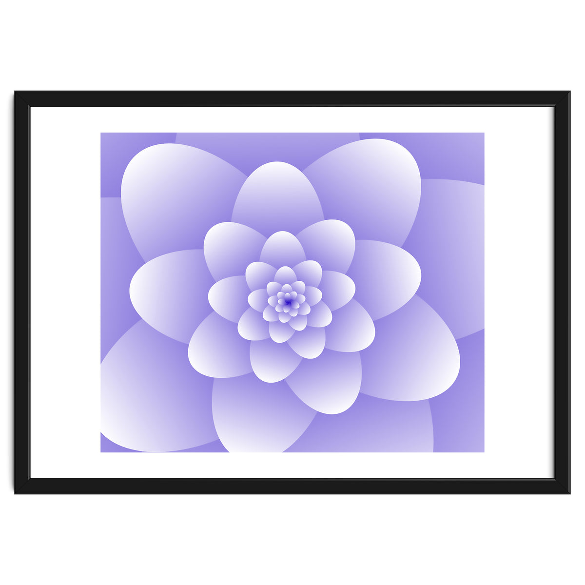3d Abstract Purple Floral Spiral