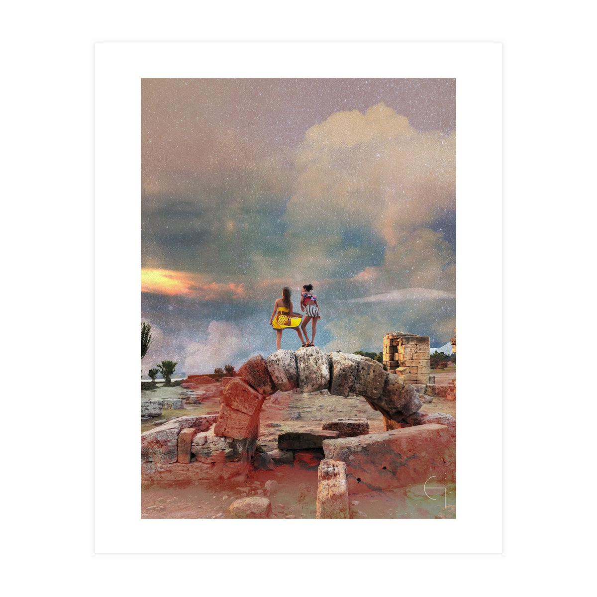 Voyageuses contemplant le crépuscule  (Print Only)