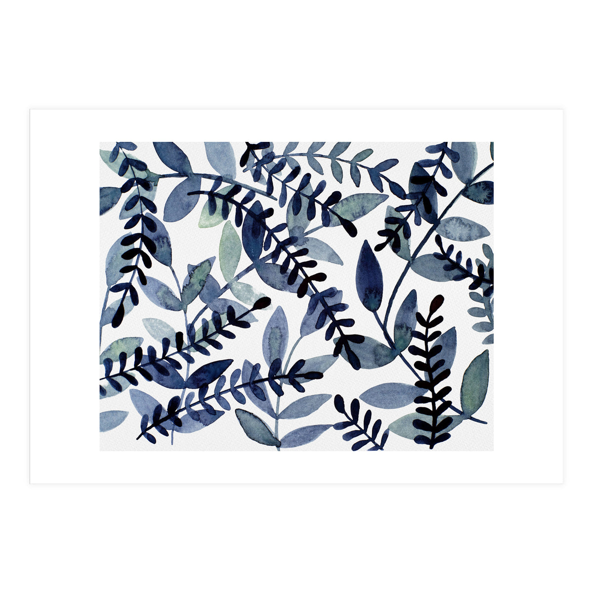 Simple indigo branches (Print Only)
