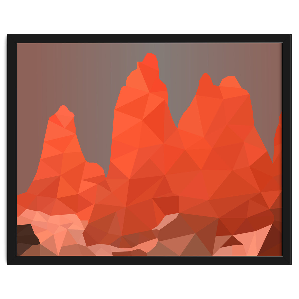 Torres Del Paine National Park Low Poly Art