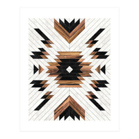 Urban Tribal Pattern No.5 - Aztec - Concrete and Wood (Print Only)