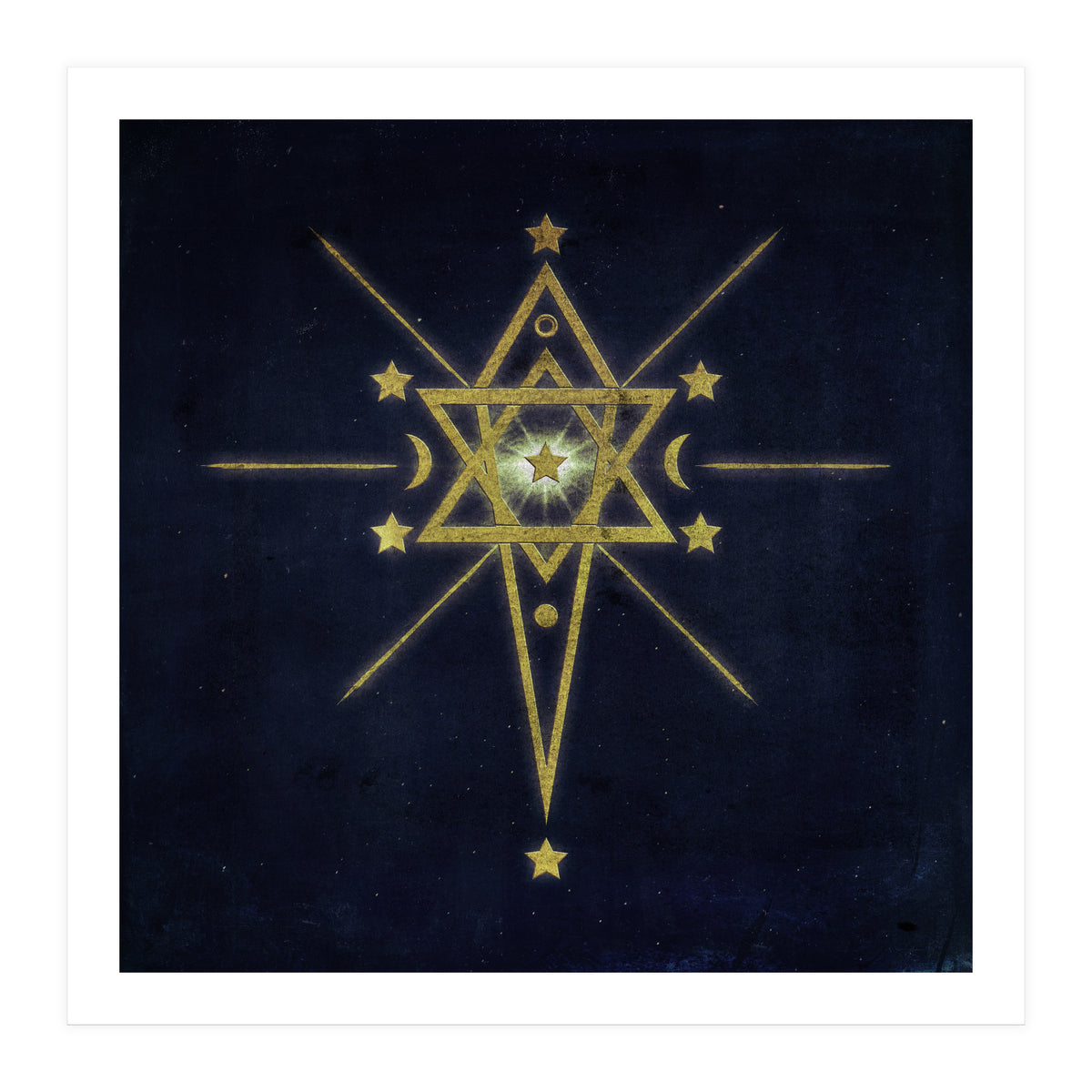 Pentagram moon  (Print Only)