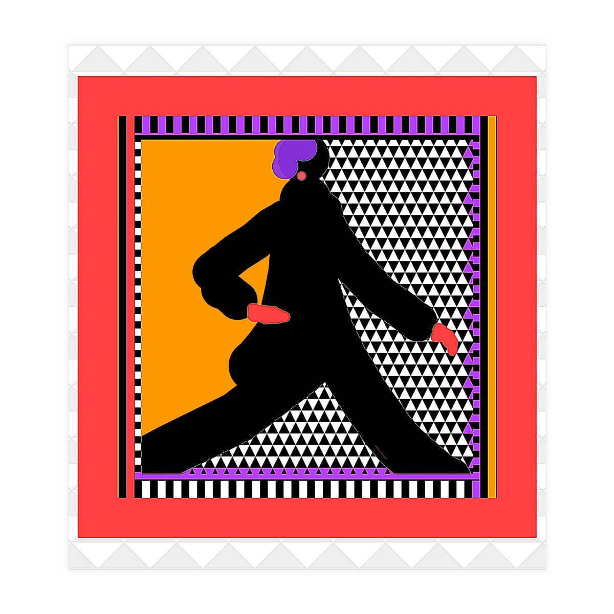 WOMAN WEARING BLACK TAKING A STROLL (Print Only)