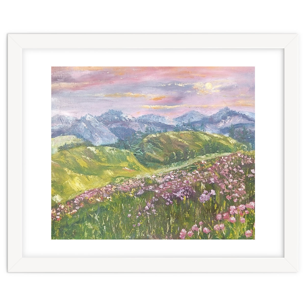 Sunset in the mountains