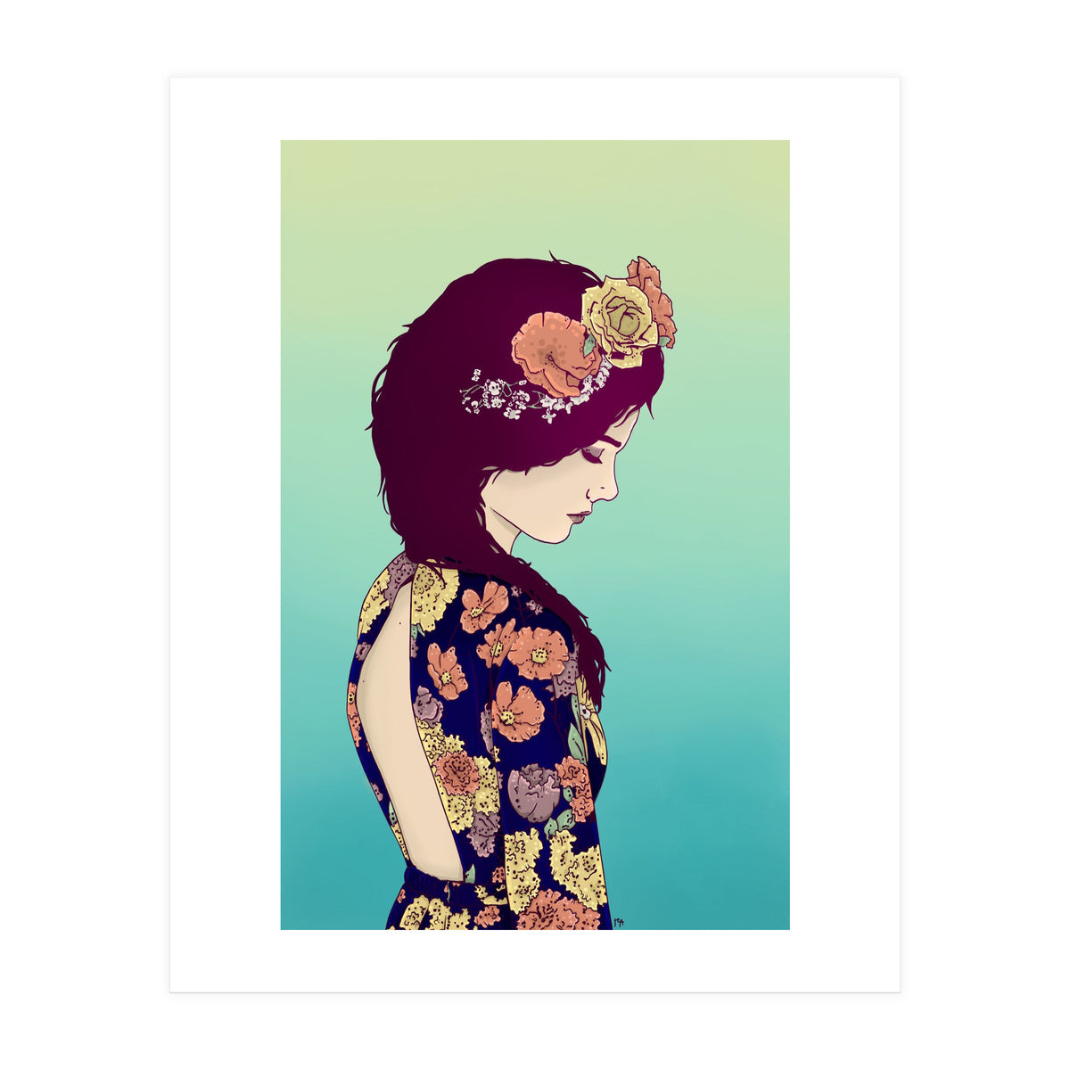 Yellow Garden Lady (Print Only)