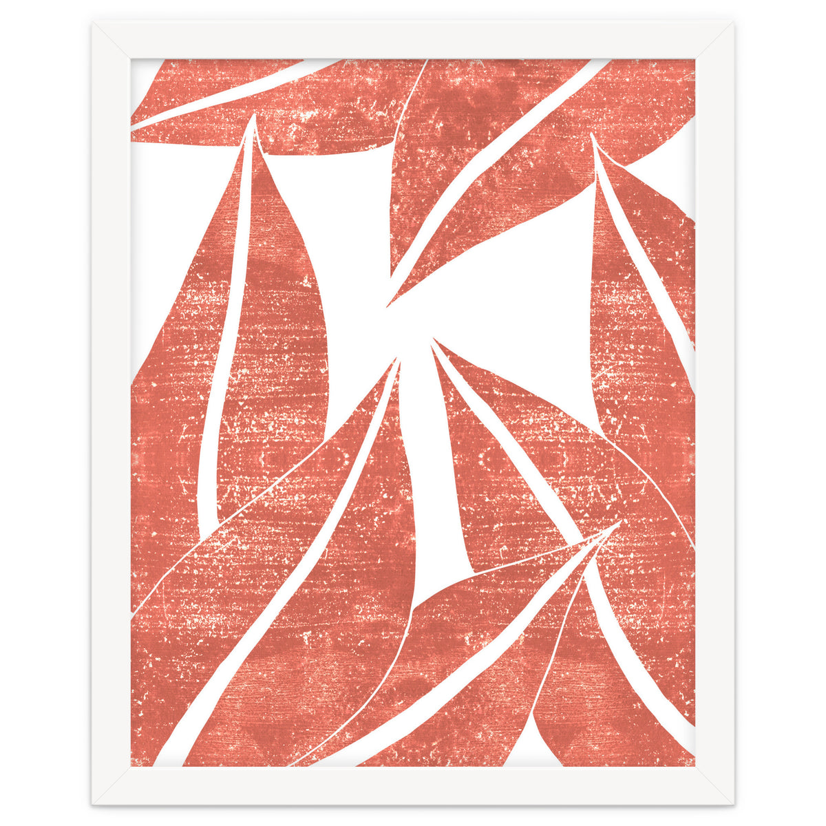 Abstract Terracotta Leaves 1 - Burnt Orange