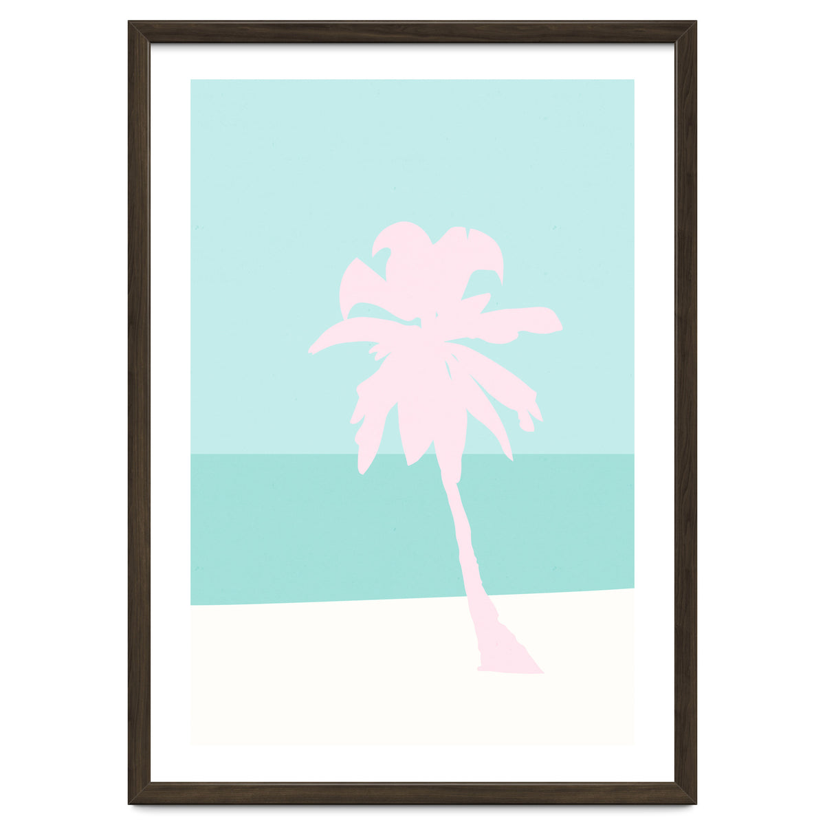 Minimal Palm Tree - Turquoise Coast