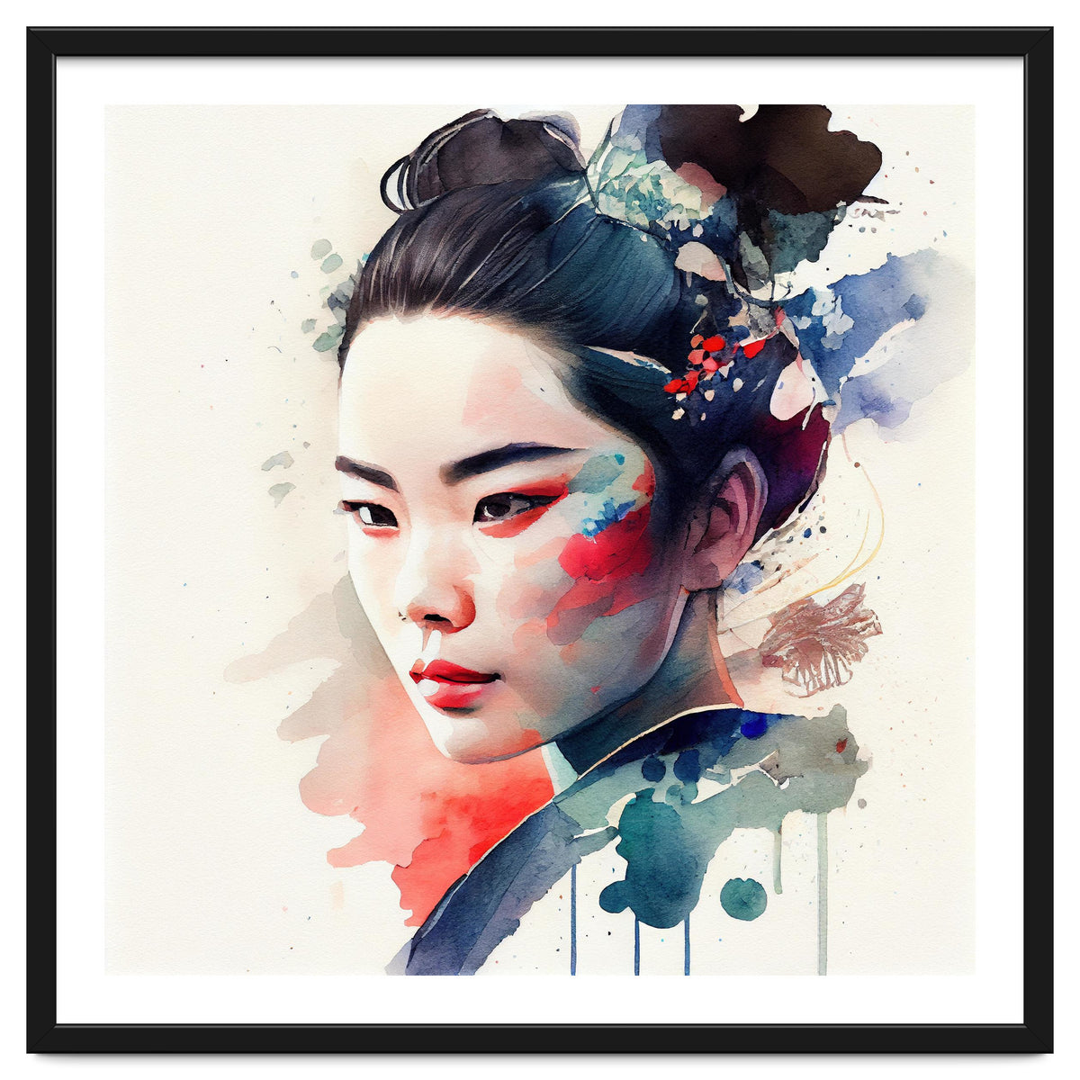 Watercolor Modern Geisha #4