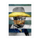 Van Gogh's Self Portrait With Straw Hat & John Wayne (Print Only) thumbnail