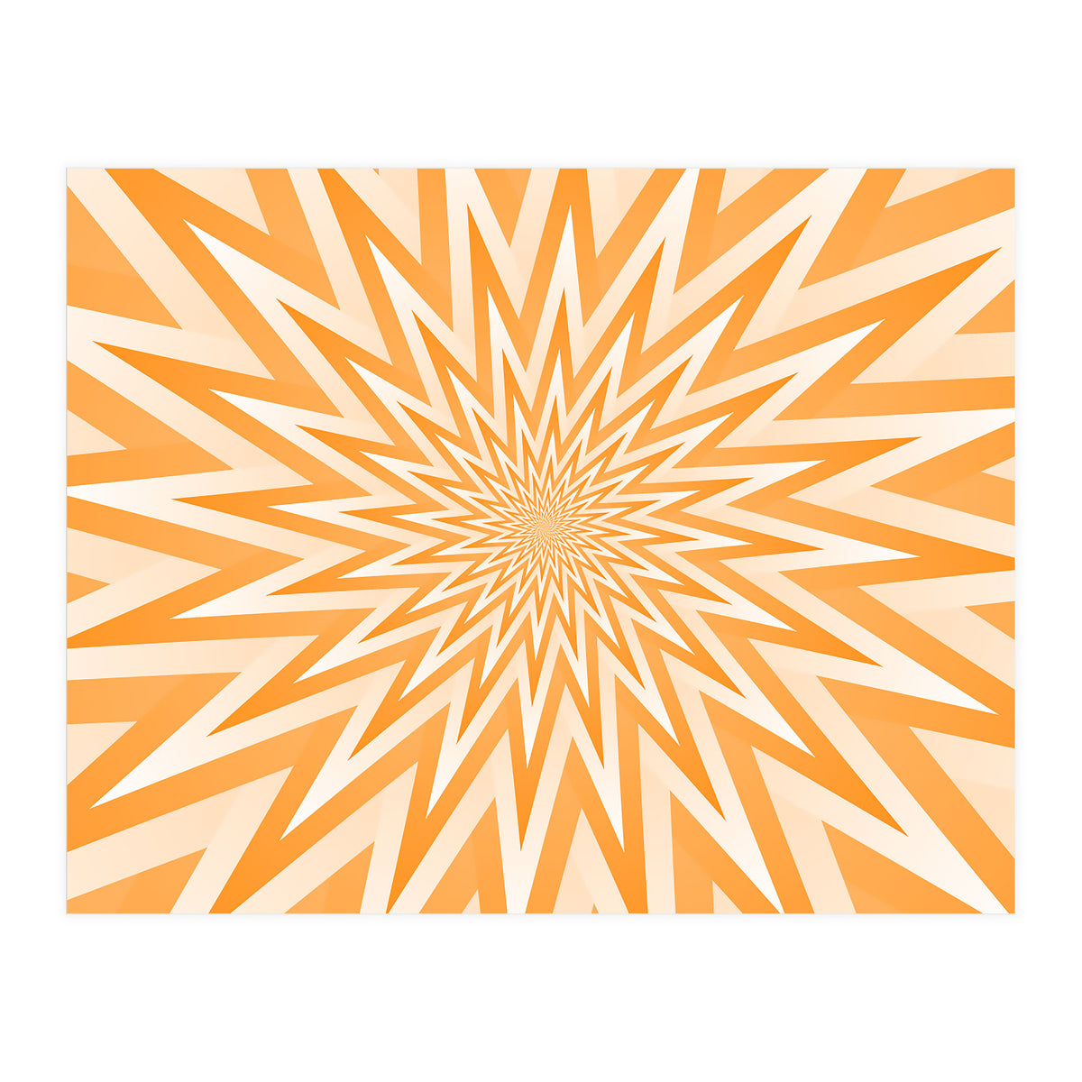 Abstract Orange Geometric Design Art (Print Only)