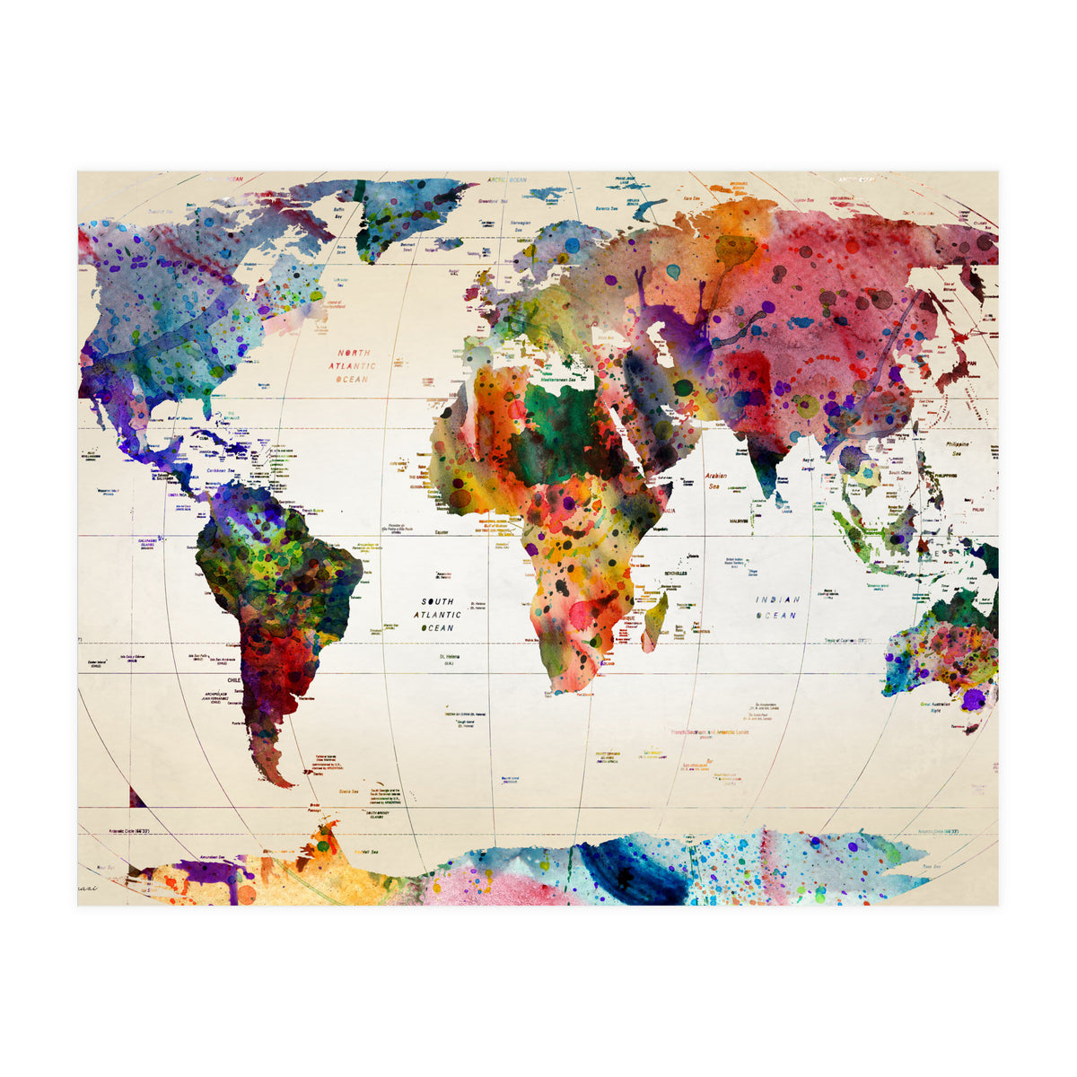 Map Of The World 2 (Print Only)