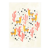 Yellow Llamas Red Cacti (Print Only) thumbnail
