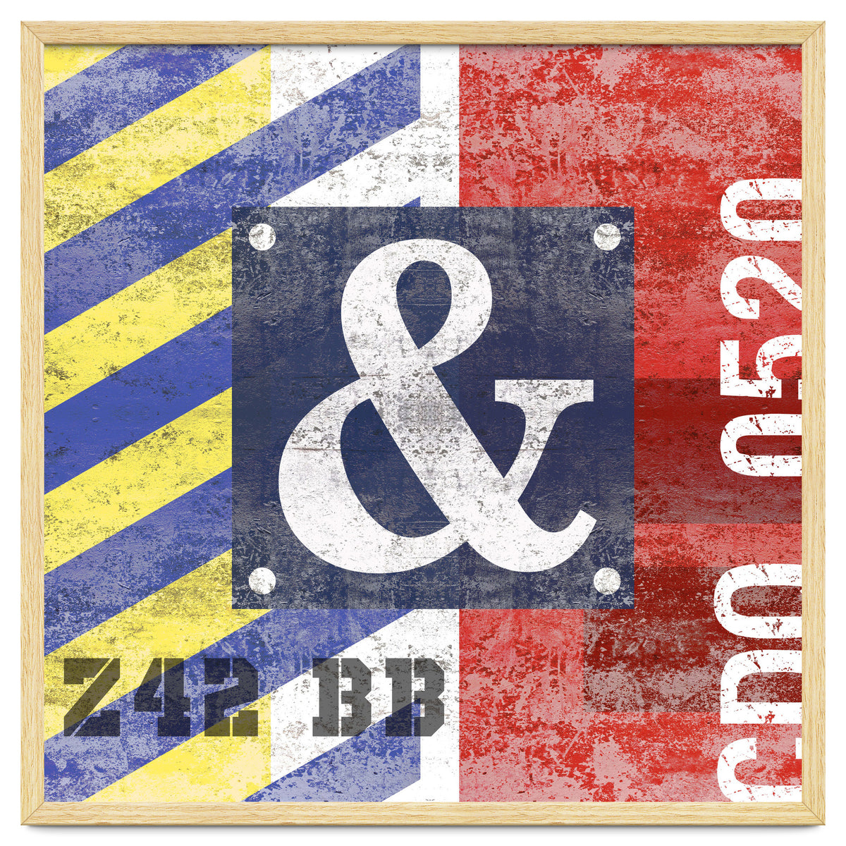 Blue Ampersand Industrial Abstract