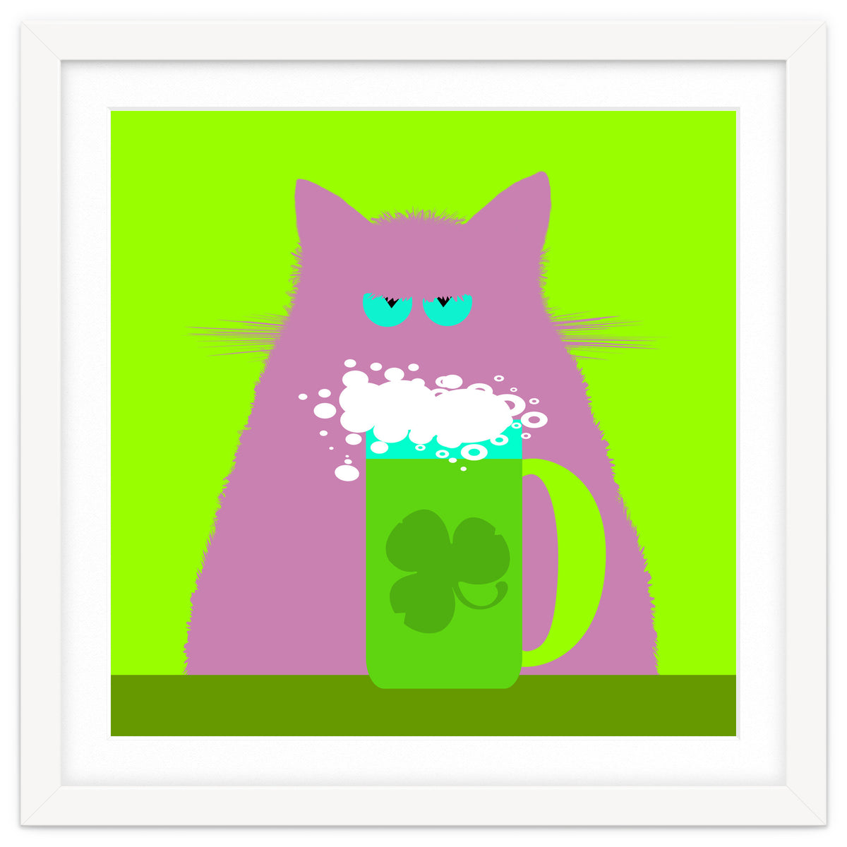 Saint Patrick's Day Lilac Cat