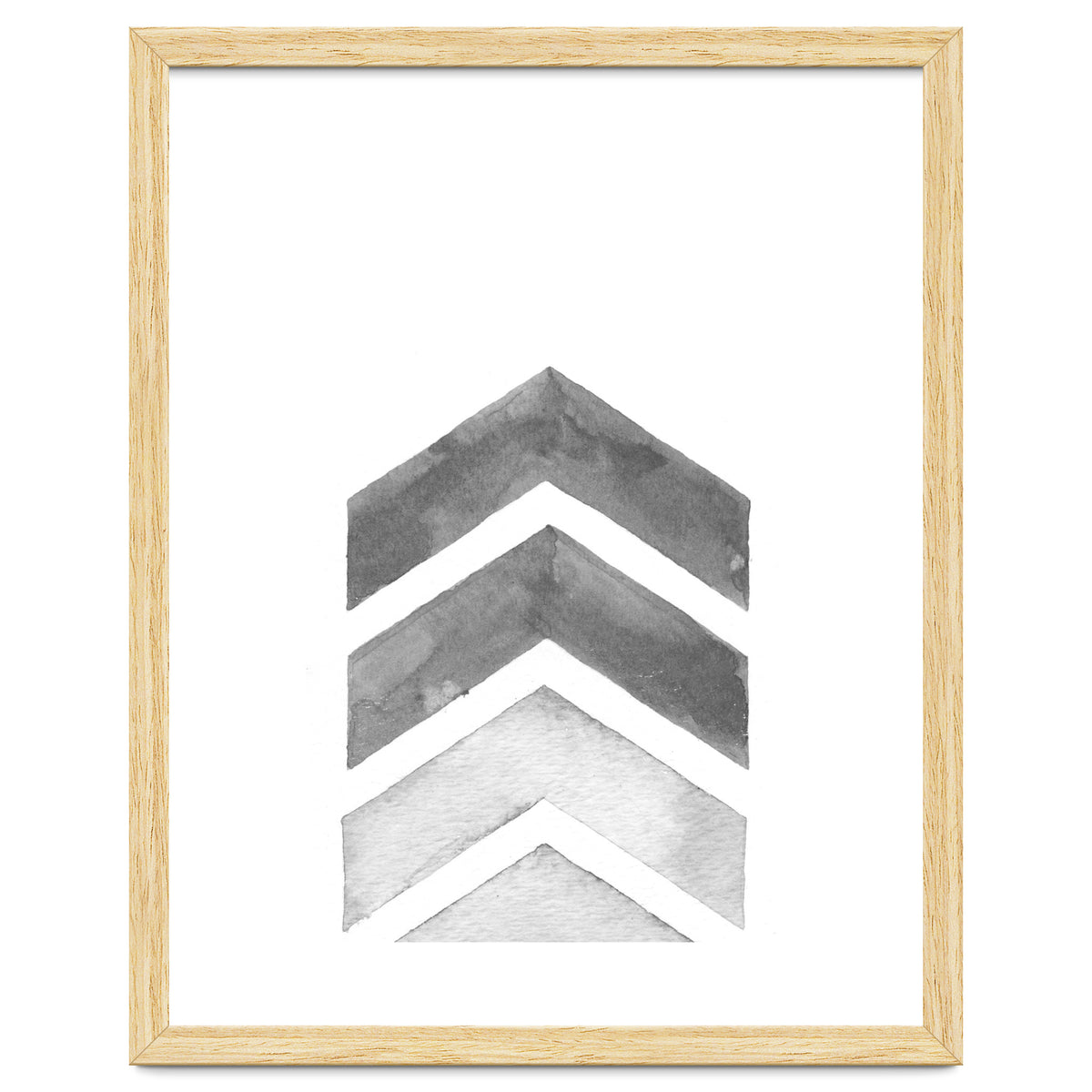 Grey Watercolor Chevron