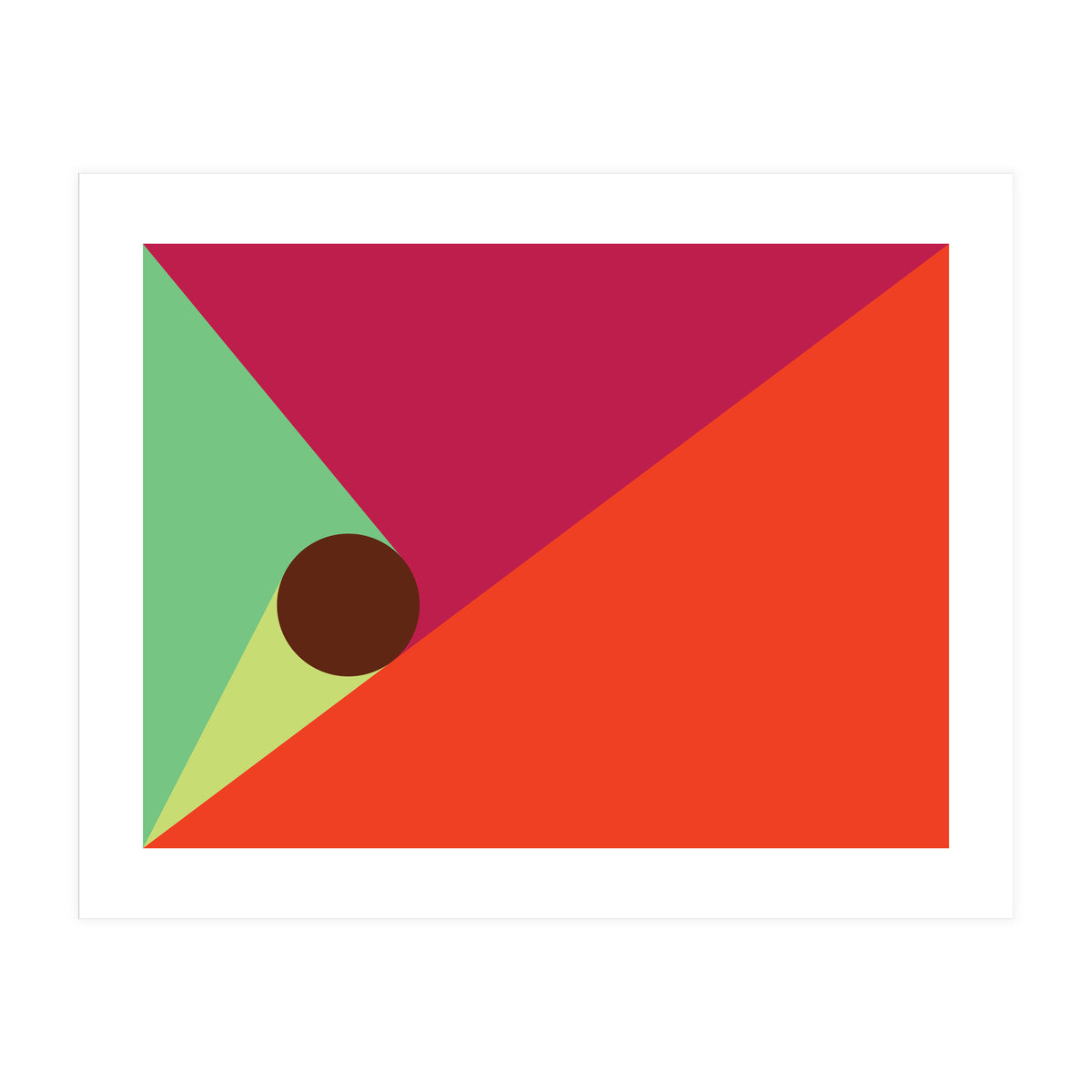 Geometric Shapes No. 25 - orange, mint & purple (Print Only)
