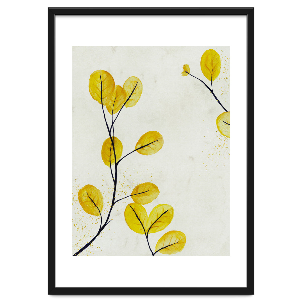 Golden birch leaves