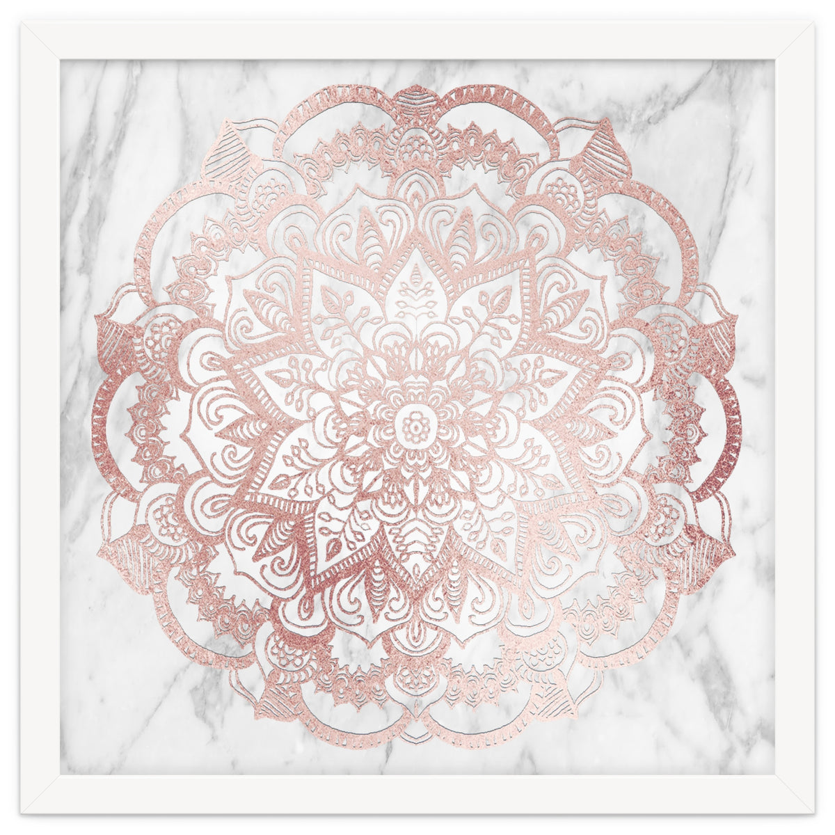Rose Gold Mandala Star