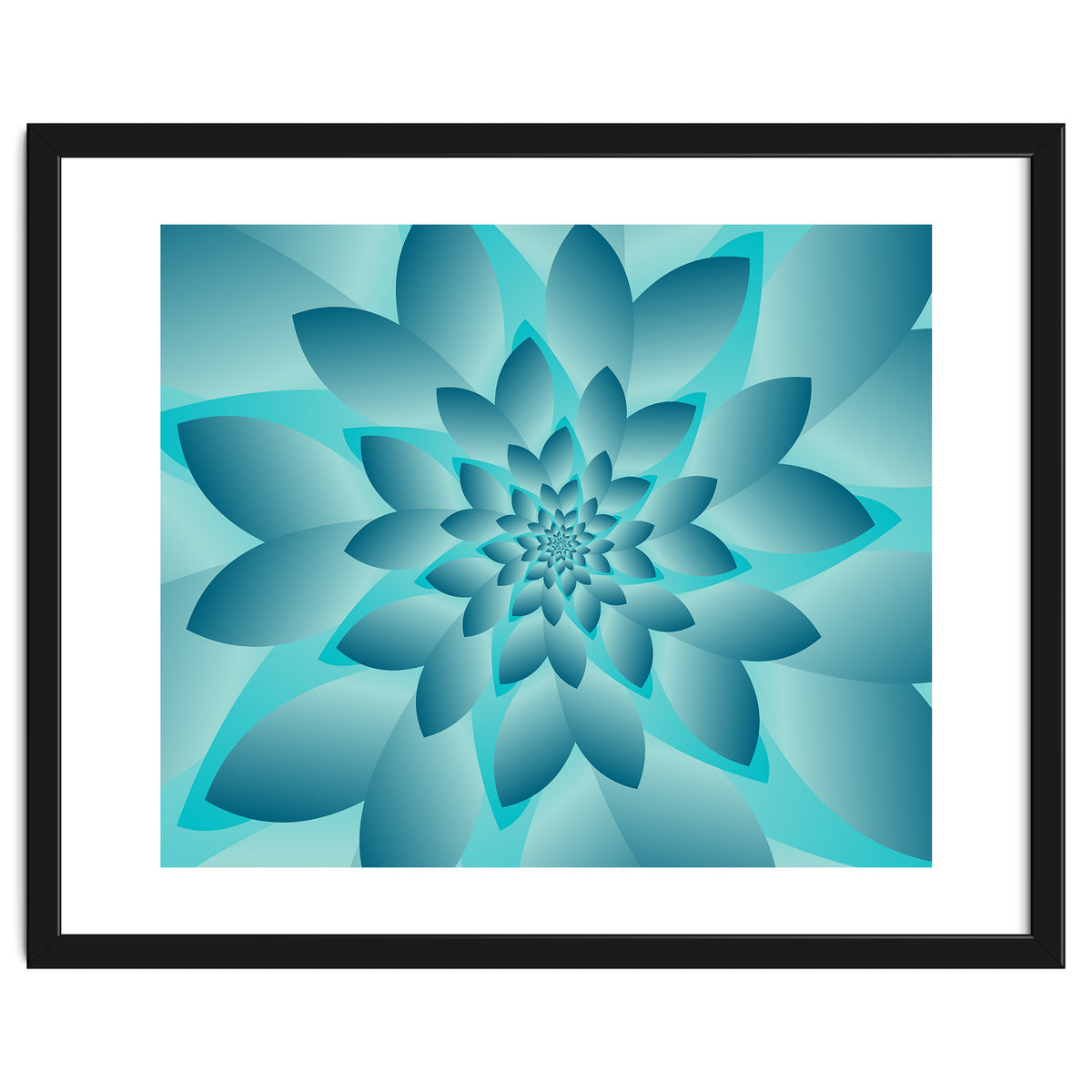 Abstract Modern Optical Illusion Floral Design Art