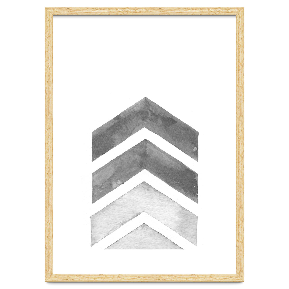 Grey Watercolor Chevron