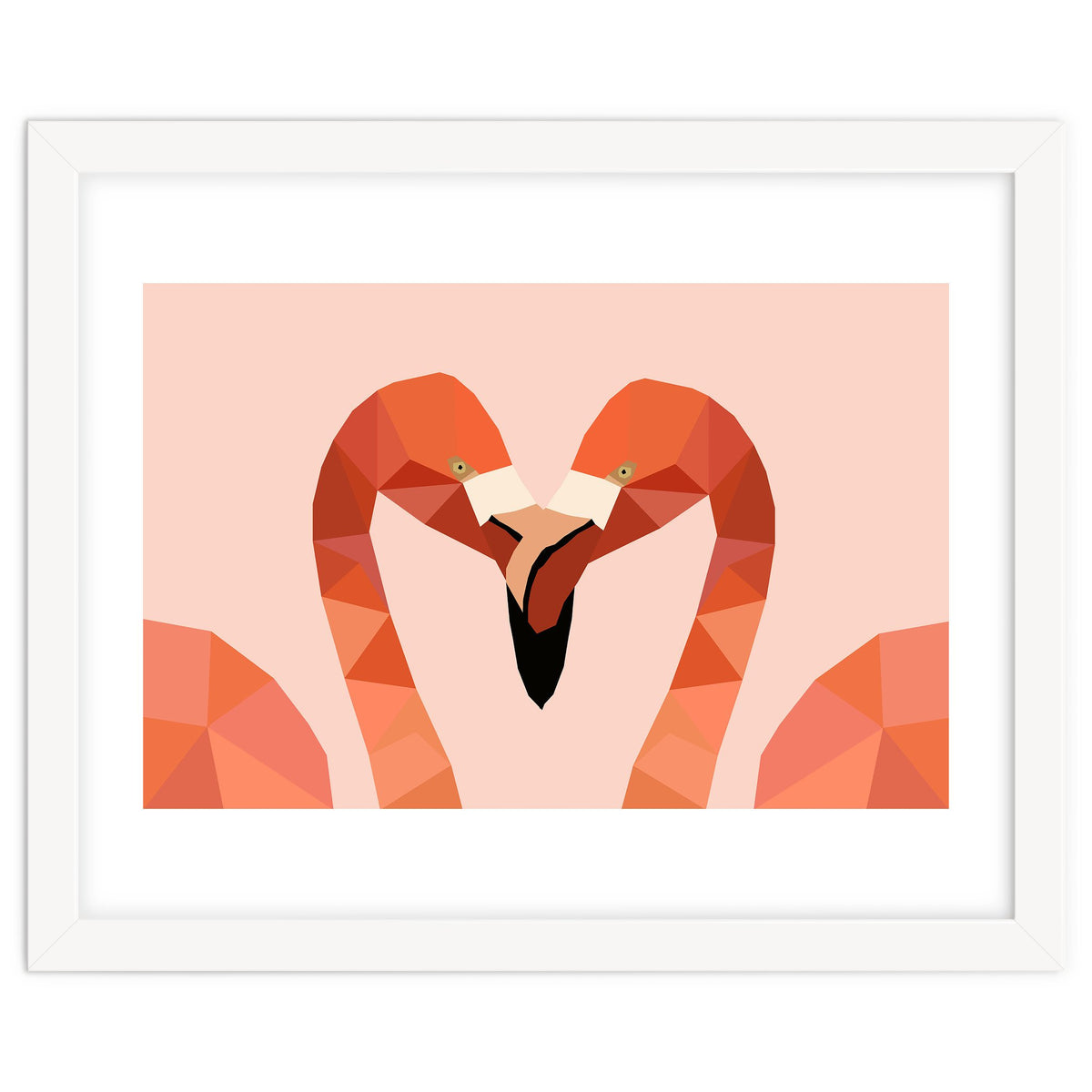 Flamingo Bird Low Poly Art