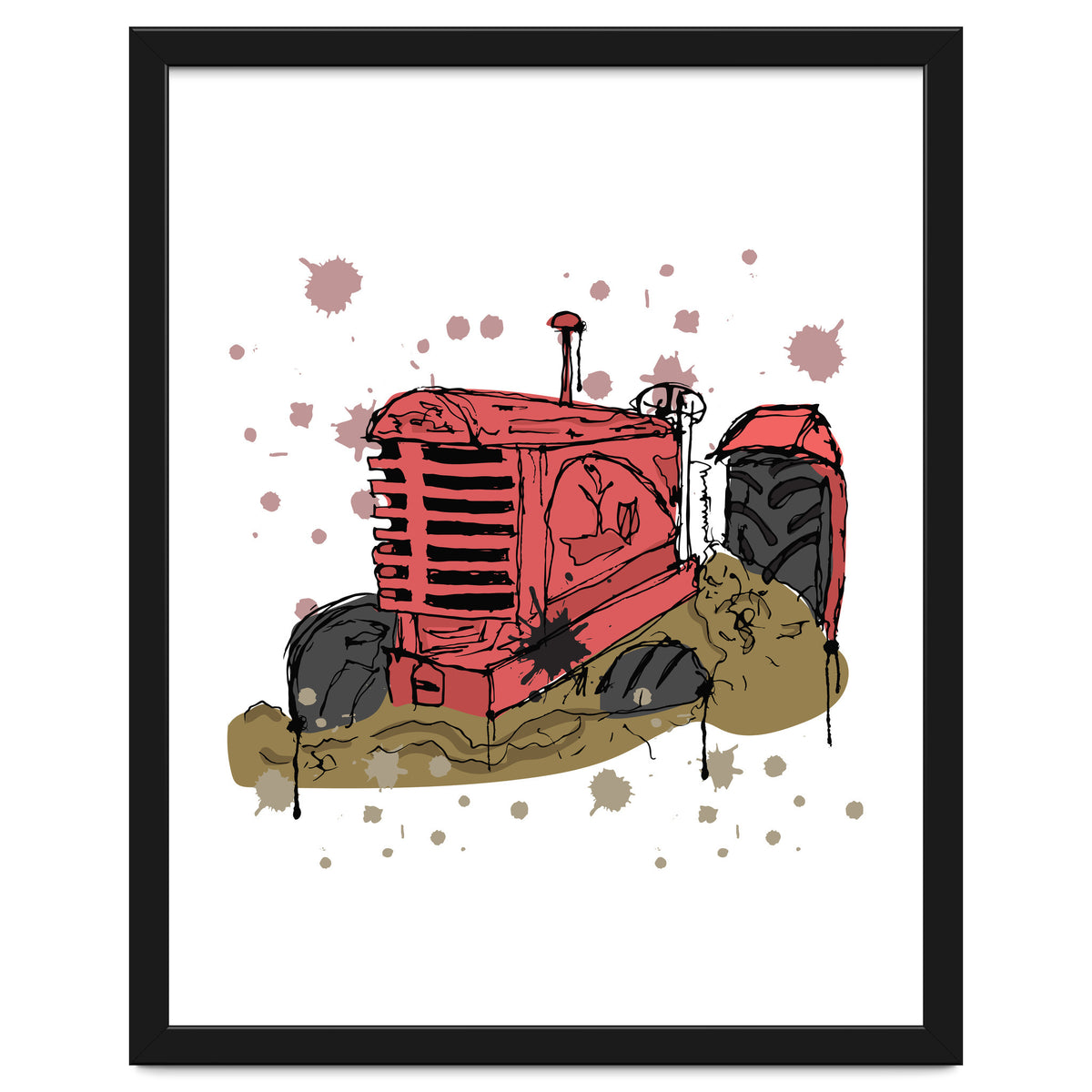 Abandoned tractor sketch