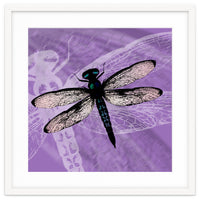 Blue dragonfly vector