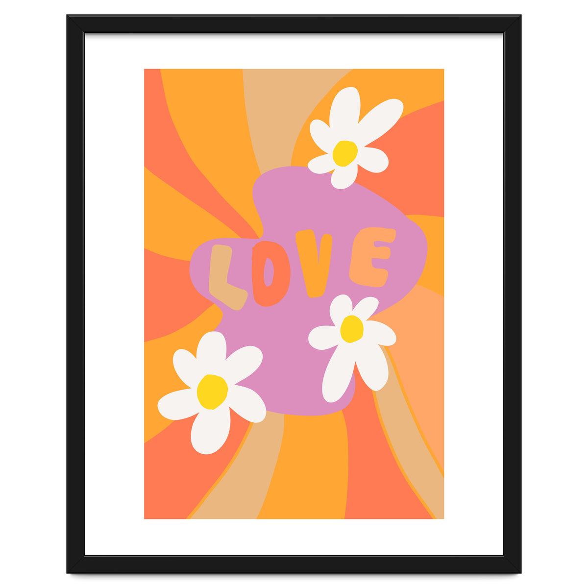 Love 60s 70s Daisy Sunshine