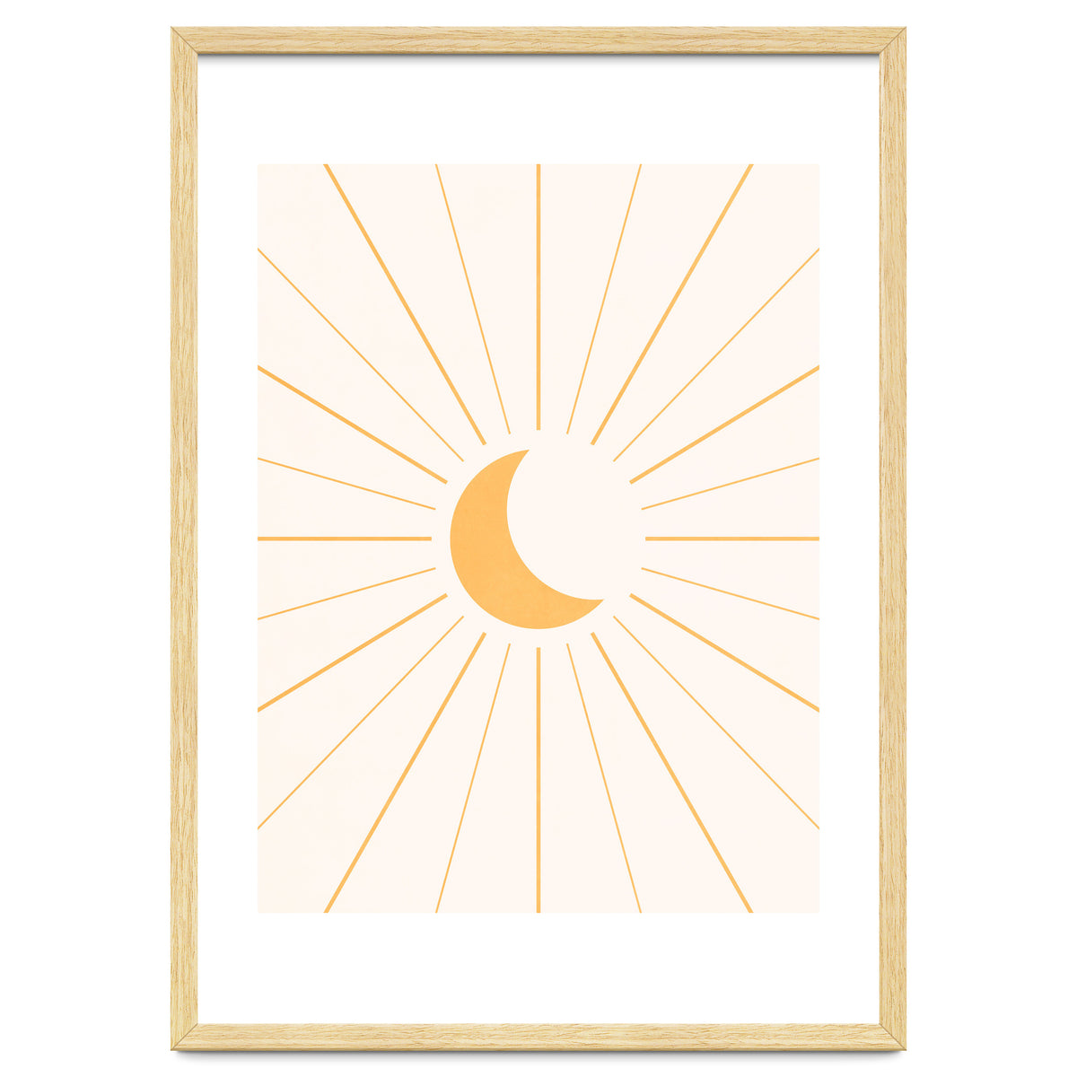 MOON IN LINES - GOLD