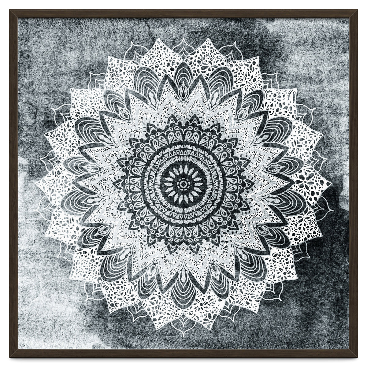 Bohochic Mandala In Gray