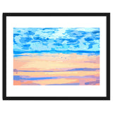 Sunset On The Shore | Beach Pastel Scenic Nature | Sea Ocean Landscape Painting thumbnail