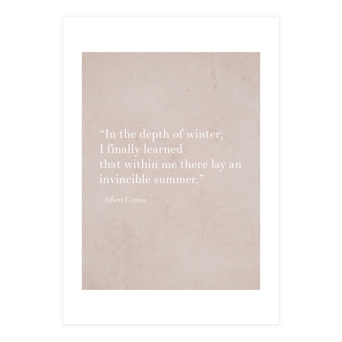 An Invincible Summer By Camus (Print Only)