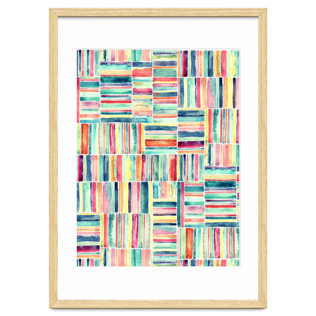 Retro Beach Chair Pastel Watercolor Stripes