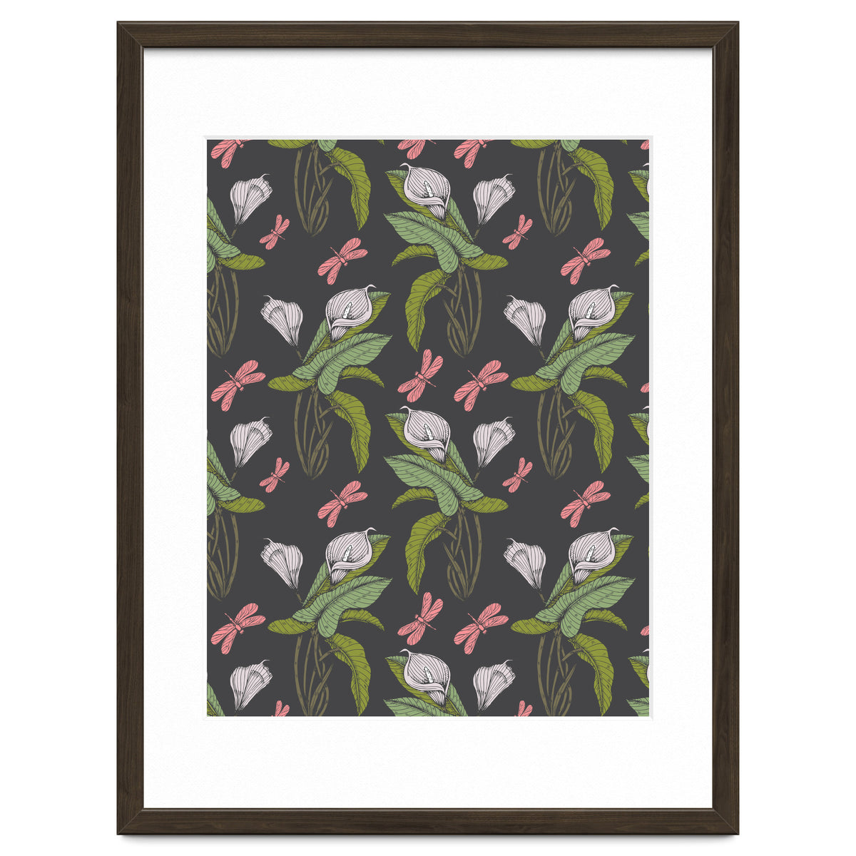 Hand drawn floral dark - 03