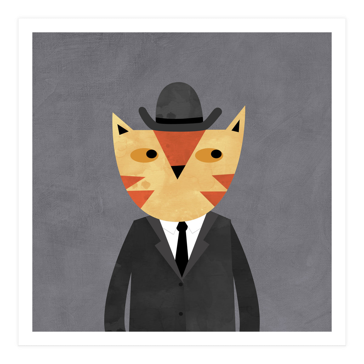Ginger Cat in a Bowler Hat (Print Only)