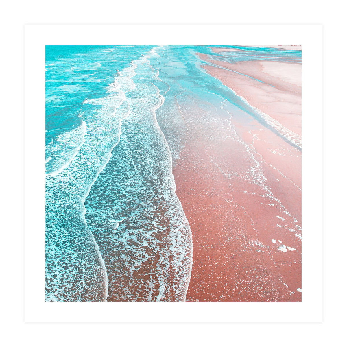 Sea Blue And Rose Gold (Print Only)