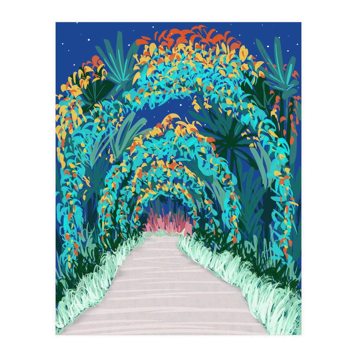 Gardens at night (Print Only)