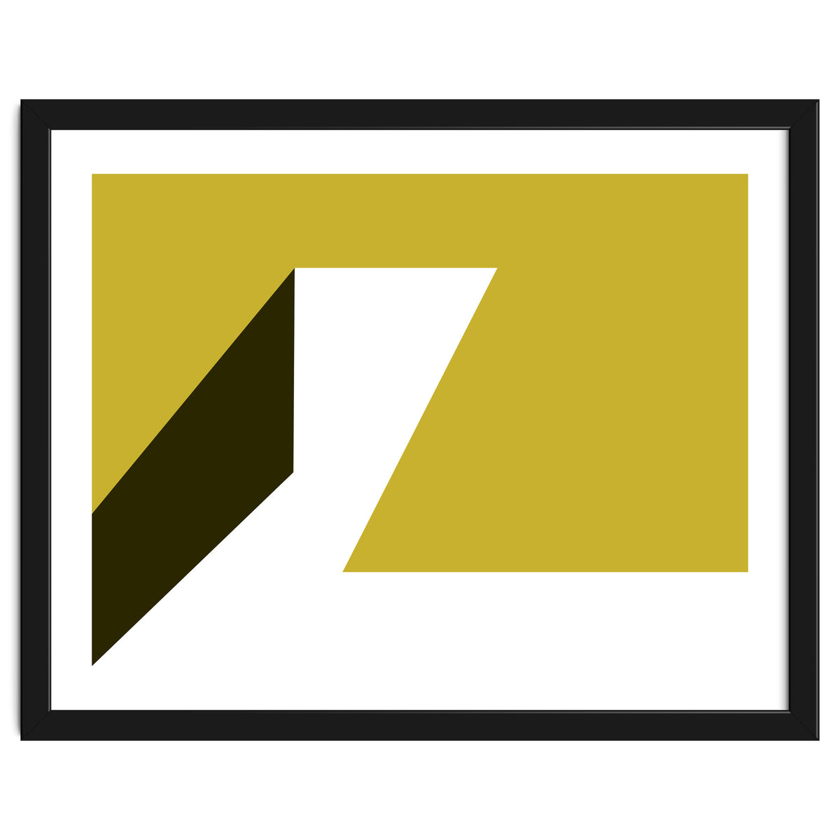 Geometric Shapes No. 78 - mustard, black & white