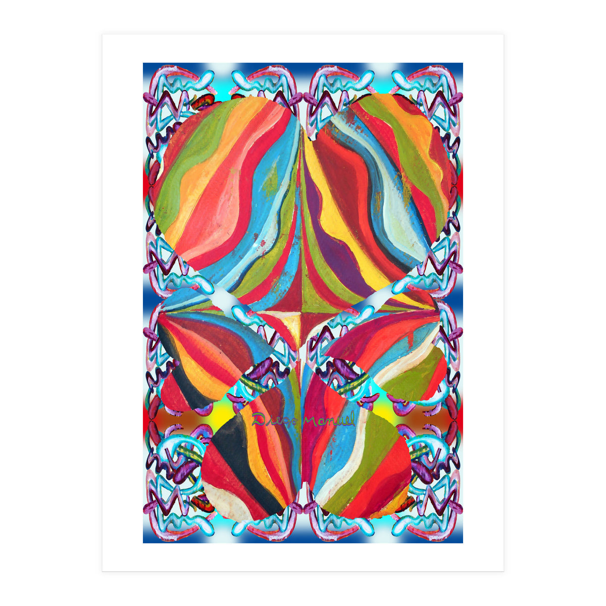 4 Corazones Tapiz 2 (Print Only)