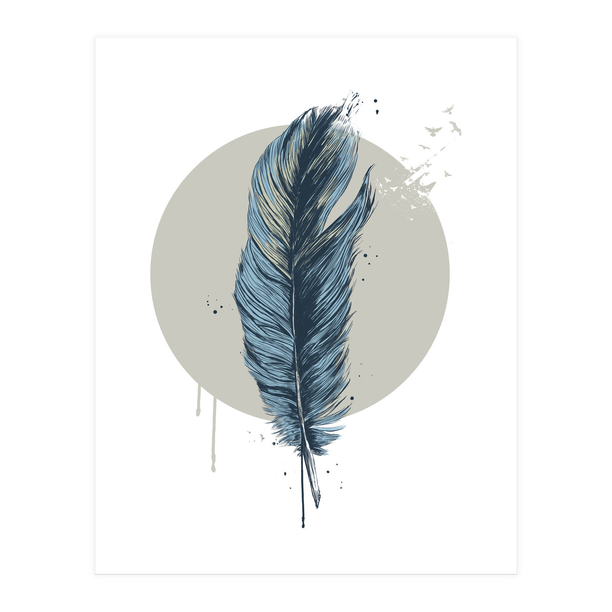Feather In A Circle (Print Only)