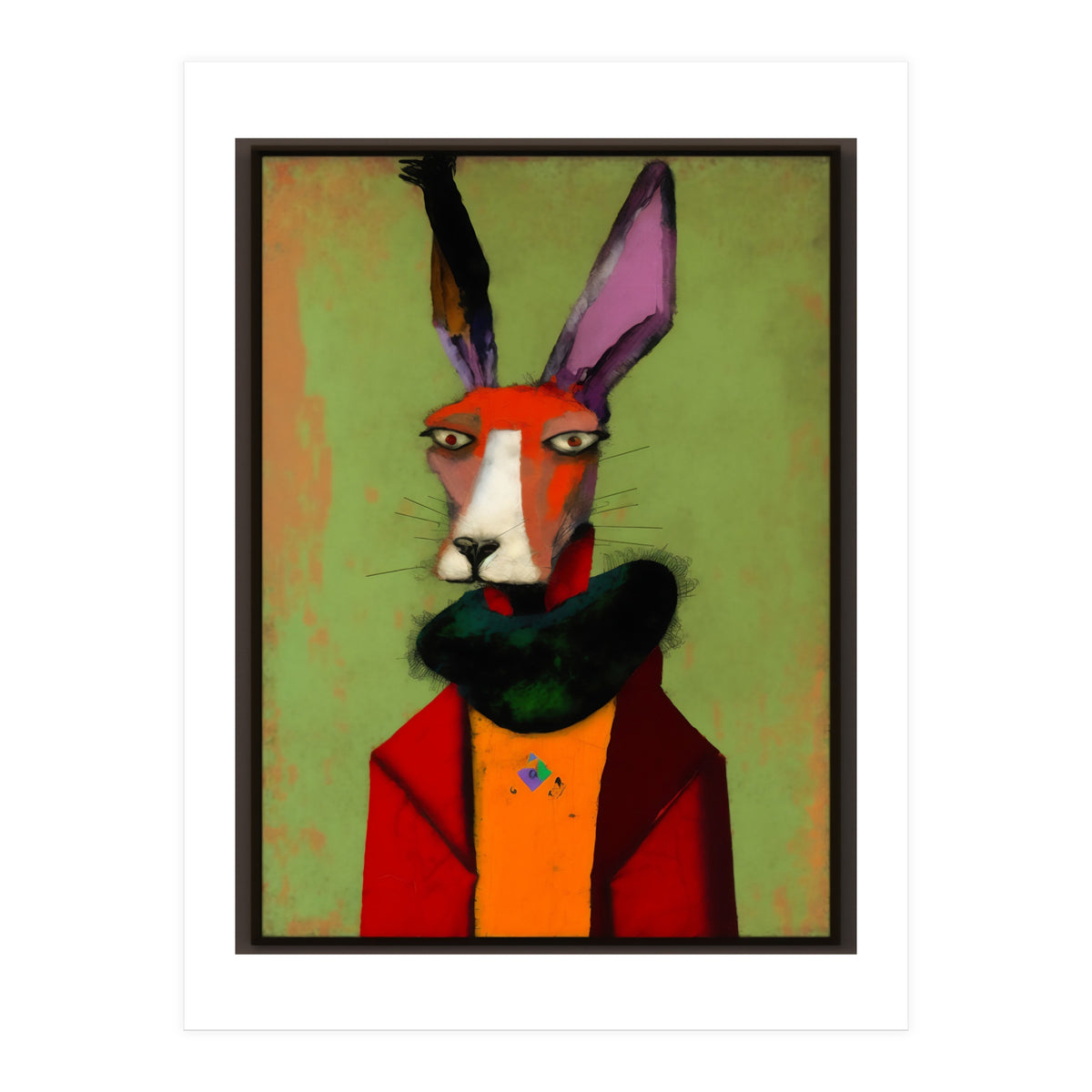 Hare In Clothes Portrait (Print Only)
