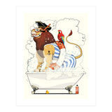 Lion in the Bath, Funny Bathroom Humour (Print Only) thumbnail