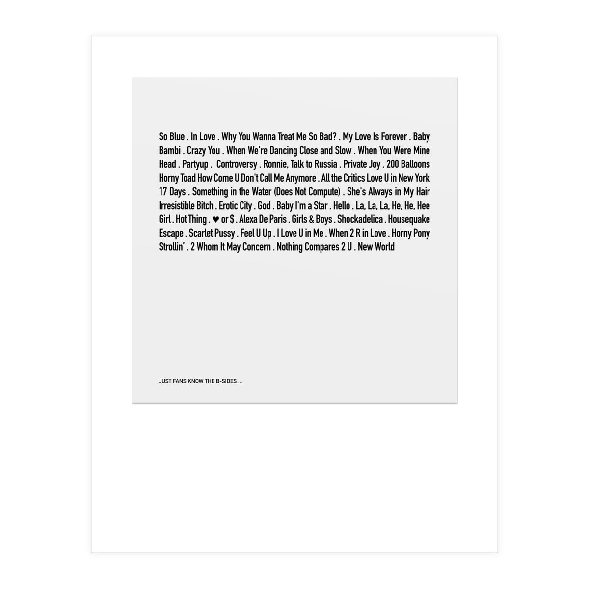 JUST PRINCE (Print Only)