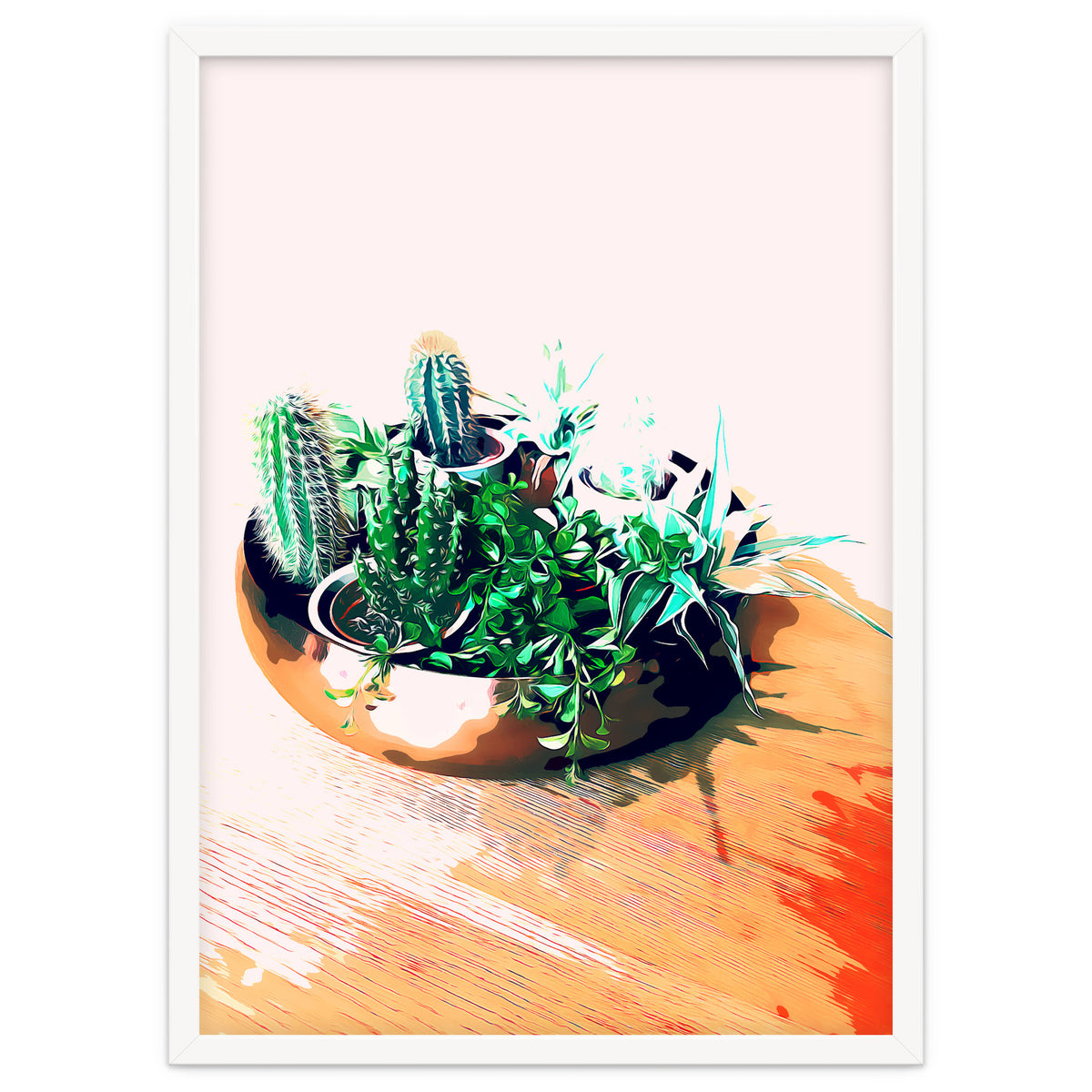 Cacti In A Copper Pot
