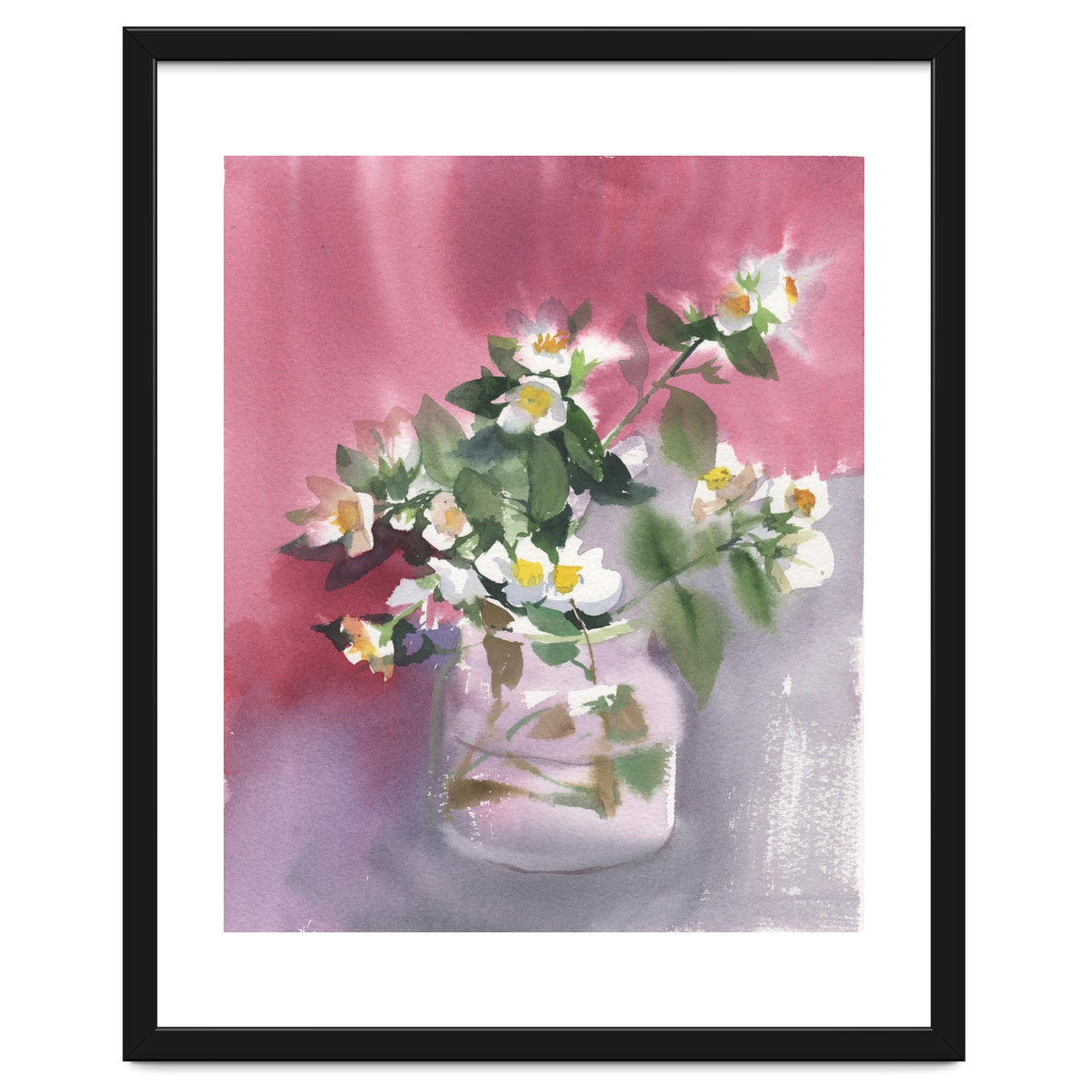 Flowers watercolor painting