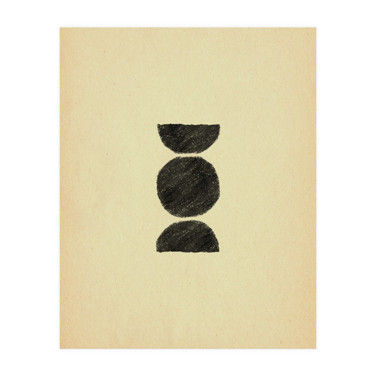 Abstract mid-century modern shapes (Print Only)